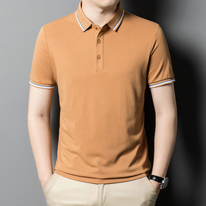 Premium Quality Mulberry Silk Black Custom Unisex Plain Business Golf Men's Polo Shirts for Men - Product Image 5