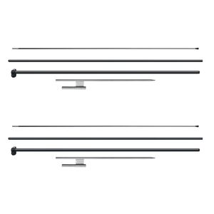 Kit 2 Pezzi Asta Bandiera a Piuma da 3,85 m con Picchetto a Terra per Esterni, Insegne Pubblicitarie Aziendali, Bandiere Promozionali, Striscioni - Product Image 1