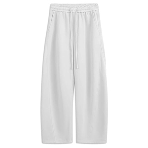 Pantalon de survêtement personnalisé pour femme, hiver, écologique, respirant, doublure polaire, mélange de coton, taille élastique, jambe large, avec cordon de serrage et poches - Product Image 5