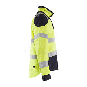High Visibility <b>Fleece</b> Reflective Zip Hoodies Workwear <b>Jackets</b> Warm Winter Safety Zipper Workwear <b>Jacket</b> - Product Image 2