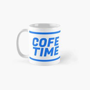 Taza de Cerámica con Diseño Impreso 'Coffee Time', Acabado Brillante, Texto Azul Intenso, Asa Cómoda para Uso Diario - Product Image 2