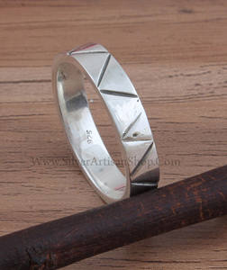 Anillo de Plata de Ley 925 para Mujer y Hombre, Anillo Minimalista de Plata Lisa, Anillo Apilable para Boda, Joyería de Plata al por Mayor - Product Image 5