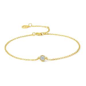 Bracelet en Acier Inoxydable Plaqué Or 18K avec Zircon, Tendance Minimaliste et Élégant, Étanche, pour Femme, Vente en Gros - Product Image 6