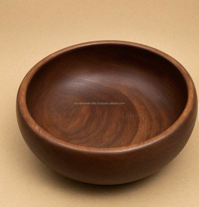 High Quality Sustainable Wood Classic Style Eco-Friendly Serving <b>Bowl</b> for Party Household Use Customizable Color Design Handmade - Product Image 1