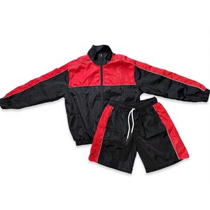 Conjunto Deportivo de Nylon para Hombre, Estilo Urbano, Chaqueta Cortavientos Oversize y Pantalones Cortos Relajados, Ropa de Verano, Superventas - Product Image 1