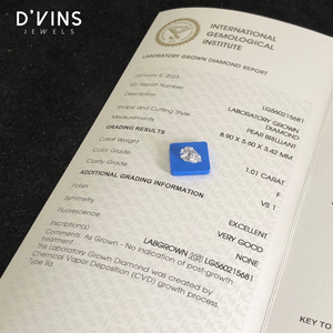 Wholesale Price Jewelry 1CT Pear Cut Lab Grown Diamond Filled Color F <b>Cluster</b> Engagement Wedding Ring Making - Product Image 5