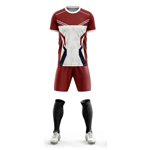 Camiseta de Fútbol Roja para Hombre, Manga Corta, Absorbente de Humedad, Estampado Sublimado, Uniforme de Fútbol, Corte Regular para Adultos, Uniformes de Fútbol Juveniles - Product Image 2