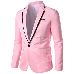 Veste de costume pour homme en laine mélangée noire, style britannique, revers cranté, simple boutonnage, coupe classique, tenue de travail formelle - Product Image 5