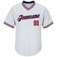 Maillot de baseball personnalisé blanc à col en V pour homme, sans manches, respirant, avec nom d'équipe imprimé, évacuation de l'humidité, polyester de haute qualité