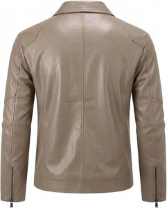 Chaqueta de Cuero para Hombre, Chaqueta de Invierno de Cuero Genuino Vintage, Ropa de Abrigo de Moda - Product Image 4