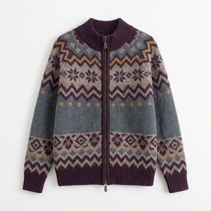High Quality Custom Sherpa Polar <b>Fleece</b> Zip up Fly Fluffy <b>Jacket</b> Aztec <b>Men</b> <b>Jackets</b> Outdoor <b>Fleece</b> <b>Jacket</b> - Product Image 1