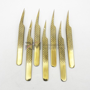 Pince à épiler en acier inoxydable RMI Diamond Grip, plaquée or, à dents, avec logo personnalisé, usage professionnel, durable, précision, antistatique - Product Image 6