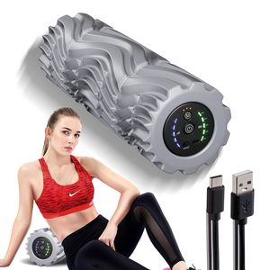 Rullo Massaggiante Muscolare Ricaricabile da 16 Pollici in EVA ad Alta Densità, Vibrante, con 5 Velocità e 3 Modalità di Vibrazione, Elettrico e Manuale - Product Image 1