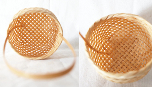 Panier miniature en bambou fait main, panier cadeau tissé thaïlandais, panier de rangement écologique, fournisseur OEM Vietnam - Product Image 2