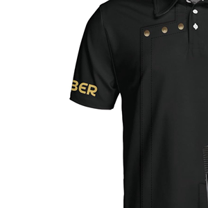 Camiseta Sublimada para Barbería al por Mayor, Personalizada con el Logotipo de la Tienda, Cuello en V, Poliéster, Uniforme de Corte Regular, Manga Corta para Hombre, para Salón - Product Image 5