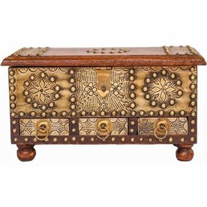 Caja de Joyería de Madera de Sheesham Hecha a Mano, Estilo Jodhpur, Venta al Por Mayor - Product Image 1