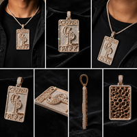 Pendentif personnalisé en argent 925 avec lettres, style hip-hop, micro-pavé de moissanite baguette, pour mariage, unisexe