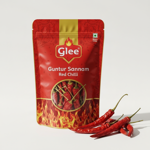 Glee Impex Chiles Rojos Secos Guntur Teja Sannam con Tallo, Chiles Enteros Secados al Sol de Primera Calidad, 50g, Color y Aroma Intensos, 100% Naturales - Product Image 1