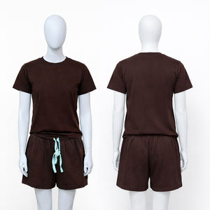 Ensemble décontracté pour femmes, nouvelle mode 2024, respirant, logo personnalisé, ensemble deux pièces, 100% coton, respectueux de l'environnement - Product Image 1