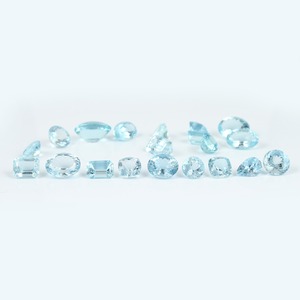 Aigue-marine naturelle, pierres précieuses brutes de qualité supérieure, coupes variées, formes mélangées, facettées, bleues, pour la fabrication de bijoux - Product Image 1