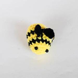 Handmade Crochet <b>Bee</b> Keychain Knitted Yellow <b>Bee</b> Amigurumi Bag Charm <b>Backpack</b> Pendant Pure Art Setup Handcrafted Gifts Set - Product Image 4