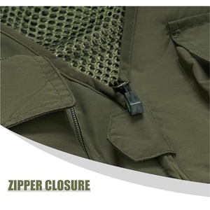 New Multi Pocket <b>Thin</b> Trendy Breathable Casual Sleeveless Vest Customized Work Outerwear with Logo for Men - Product Image 5
