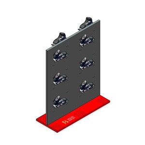 Double-Sided Asian Style Metal Garment Display <b>Rack</b> with Easy Assembly and Corner Shelf Design - Product Image 2