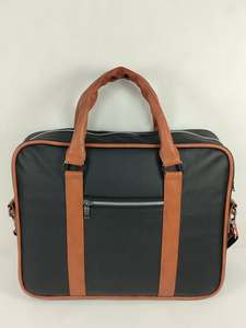 Bolso Mensajero Premium para Portátil de Viaje, con Detalles en Cuero PU, Asas Dobles, Correa de Hombro Ajustable y Bolsillo Frontal con Cremallera, para Oficina - Product Image 2