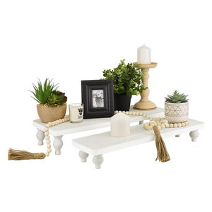 แท่นแท่นยกไม้ขนาดใหญ่ทำจากไม้มะม่วงแท่นตั้งโชว์ทรงสี่เหลี่ยมผืนผ้าพร้อมขาสำหรับตกแต่งบ้าน - Product Image 3