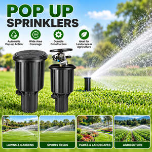 Tête d'arroseur escamotable en plastique noir pour système d'irrigation automatique de pelouse - Product Image 2