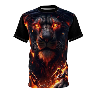 For Oversized Men's Knitted Blank T-<b>shirt</b> 3D <b>Lion</b> Print Summer Casual Streetwear Breathable Short Sleeve - Product Image 3