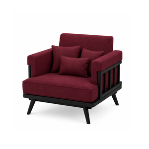Juego de Sofás Modernos de Madera Maciza con Sillones y Mesa de Centro para Hotel, Villa, Resort, Sala de Estar - Product Image 2