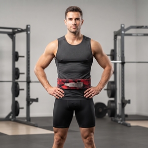 Cinturón de levantamiento de pesas de cuero camuflado de 13 mm con palanca ajustable, cinturones de gimnasio de 10 mm, soporte lumbar, cinturón de entrenamiento con palanca ajustable unisex - Product Image 3