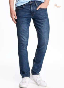 Pantalon en jean vintage pour homme, coupe droite, délavé foncé, style streetwear décontracté, écologique, respirant, en coton et élasthanne - Product Image 3