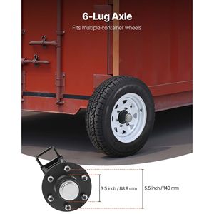 Kit Ruote Rinforzate a 6 Fori per Container da 20 e 40 Piedi, Cricchetto di Fissaggio Assale per Spostamento Trasmissione e Assali di Camion - Product Image 3