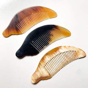 Peigne à cheveux en corne de buffle de qualité supérieure, à dents fines, pour le coiffage quotidien, artisanat naturel - Product Image 2
