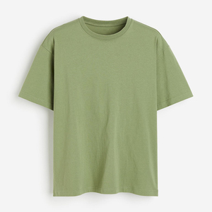 T-shirt tendance streetwear pour homme, effet délavé, coupe ample, 100% coton tricoté respirant, qualité supérieure, vêtements personnalisés - Product Image 1