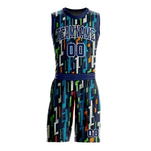 100% Polyester Team Trainingskleding Aanpasbaar Unisex Volwassenen Basketbaluniform Ademend Lichtgewicht Geprint Basketbaluniform - Product Image 2