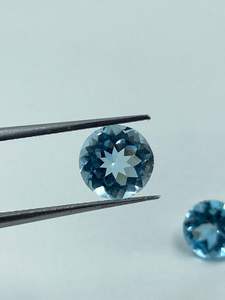 Topacio Azul Cielo Natural de 8 mm y 4.49 Quilates, Corte Redondo, Piedra Suelta para Joyería - Product Image 2