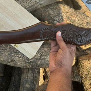 Hacha Industrial de Estilo Vikingo con Cabeza Decorada, Hoja de Acero al Carbono, Mango de Madera Liso, Diseño Nórdico, Herramienta para Cortar Madera al Aire Libre - Product Image 6