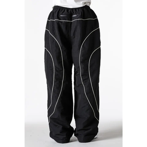 Custom Logo Casual Nylon Zip Set Unisex Reflective Winter <b>Windbreaker</b> Tracksuit Hooded Reversible Eco-Friendly Lightweight <b>Black</b> - Product Image 6