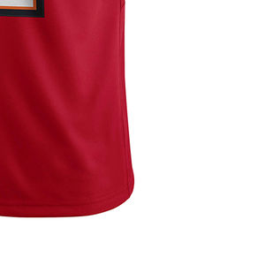 Maillot de football américain rouge uni, écologique, très vendu, pour adulte, antibactérien, grandes tailles. - Product Image 4