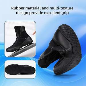 Bottes de lutte et de boxe larges pour hommes, hautes, respirantes, légères, antidérapantes pour la compétition et l'entraînement - Product Image 5