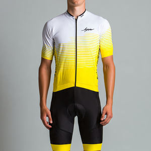 Ensemble maillot et short de cyclisme zippé pour homme, tenue de course cycliste d'été, athlétique, séchage rapide, 100% polyester - Product Image 2