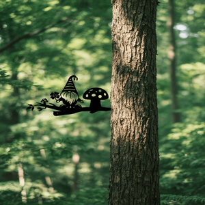 CIFbuy Outdoor Garden Decor <b>Enchanted</b> Vintage Black Metal Silhouette Fairytale Elves TikTok for Temu Lawn Patio Ornaments - Product Image 1