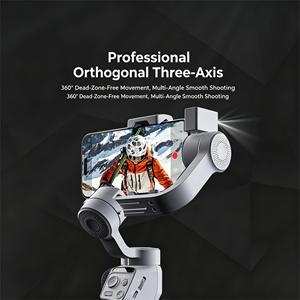 Estabilizador de Gimbal para Smartphone, Kits de Vlogging con Seguimiento por IA, Soporte Extensible, Luz de Relleno, Mini Micrófono, Soporte de Posicionamiento Dual - Product Image 4