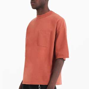 T-shirts vierges personnalisables avec logo, de haute qualité, effet délavé, style vintage, vente en gros - Product Image 5