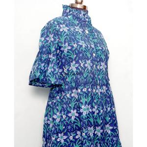 เดรสยาวผ้าฝ้ายแท้ 100% สำหรับผู้หญิง ลายพิมพ์ดอกไม้แบบอินเดีย ทำมือ แขนยาว น่ารัก สบายๆ เหมาะสำหรับใส่กลางคืน เรียบง่าย - Product Image 5