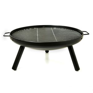 Brasero Resistente para Exteriores de 23 Pulgadas con Recipiente para Leña y Parrilla para Patio, Jardín, Terraza, Camping y Barbacoa - Product Image 6