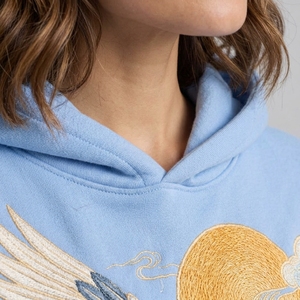Sudadera con capucha bordada para mujer, moderna, con tela de felpa suave, hermoso bordado, cálida, cómoda y de corte relajado para uso casual. - Product Image 5
